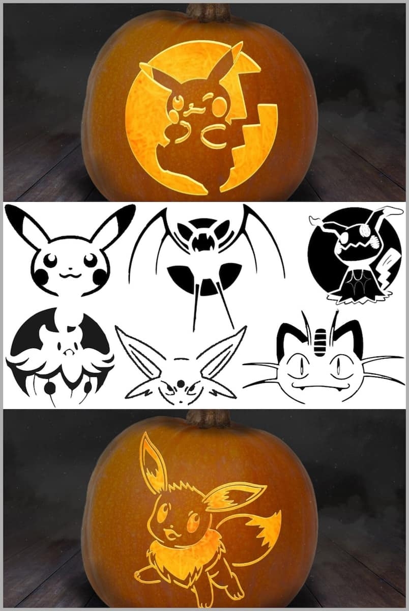 Pokemon Pumpkin Carving Stencils Over 100 Free Printable PDFs