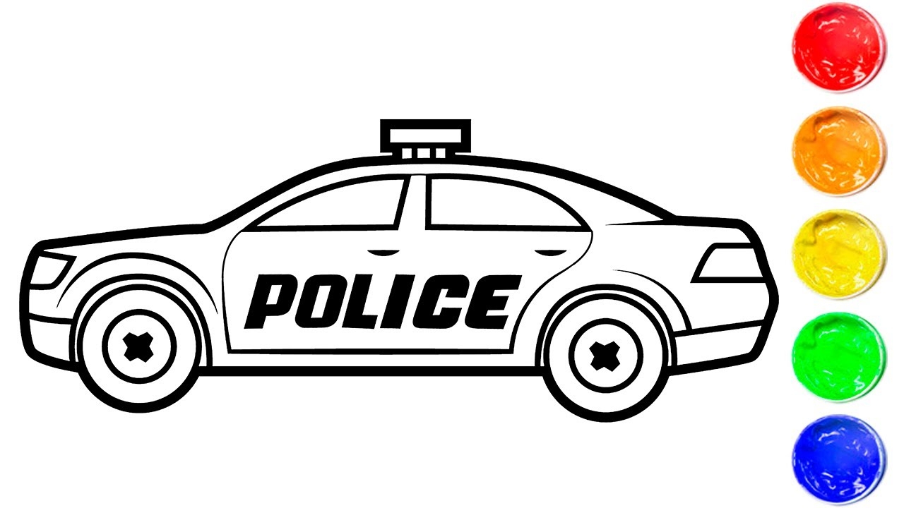 coloring page of a police car coloring page of a police car