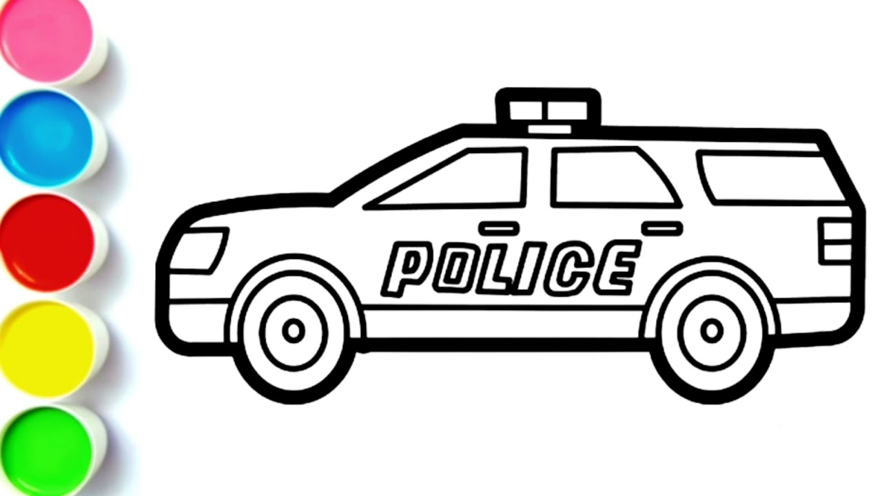 Police Car Drawing For Kids Police Car Coloring Pages For Kids Easy YouTube Police Car Drawing For Kids Police Car Coloring Pages For Kids Easy YouTube