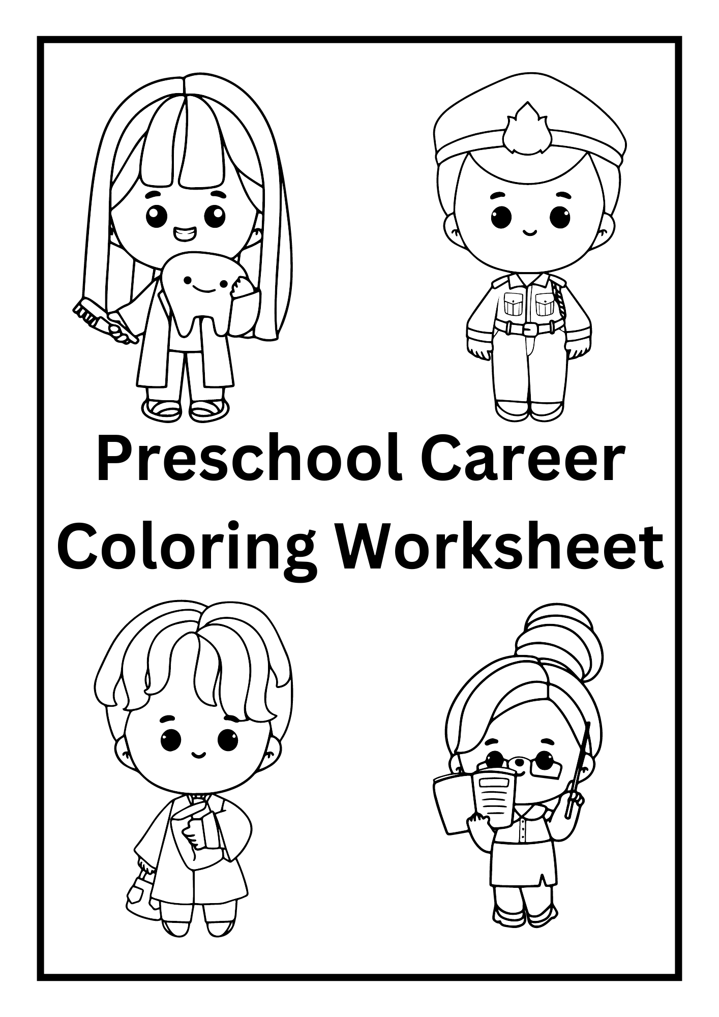 Preschool Career Coloring Worksheet Made By Teachers Preschool Career Coloring Worksheet Made By Teachers