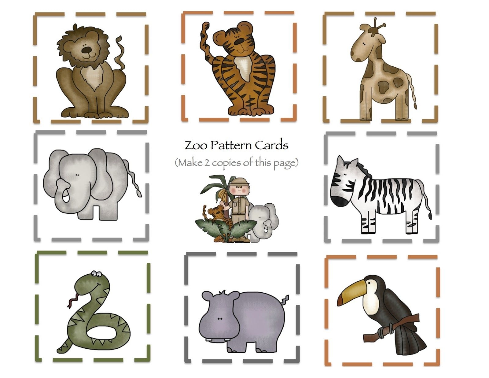 zoo animals pictures printable