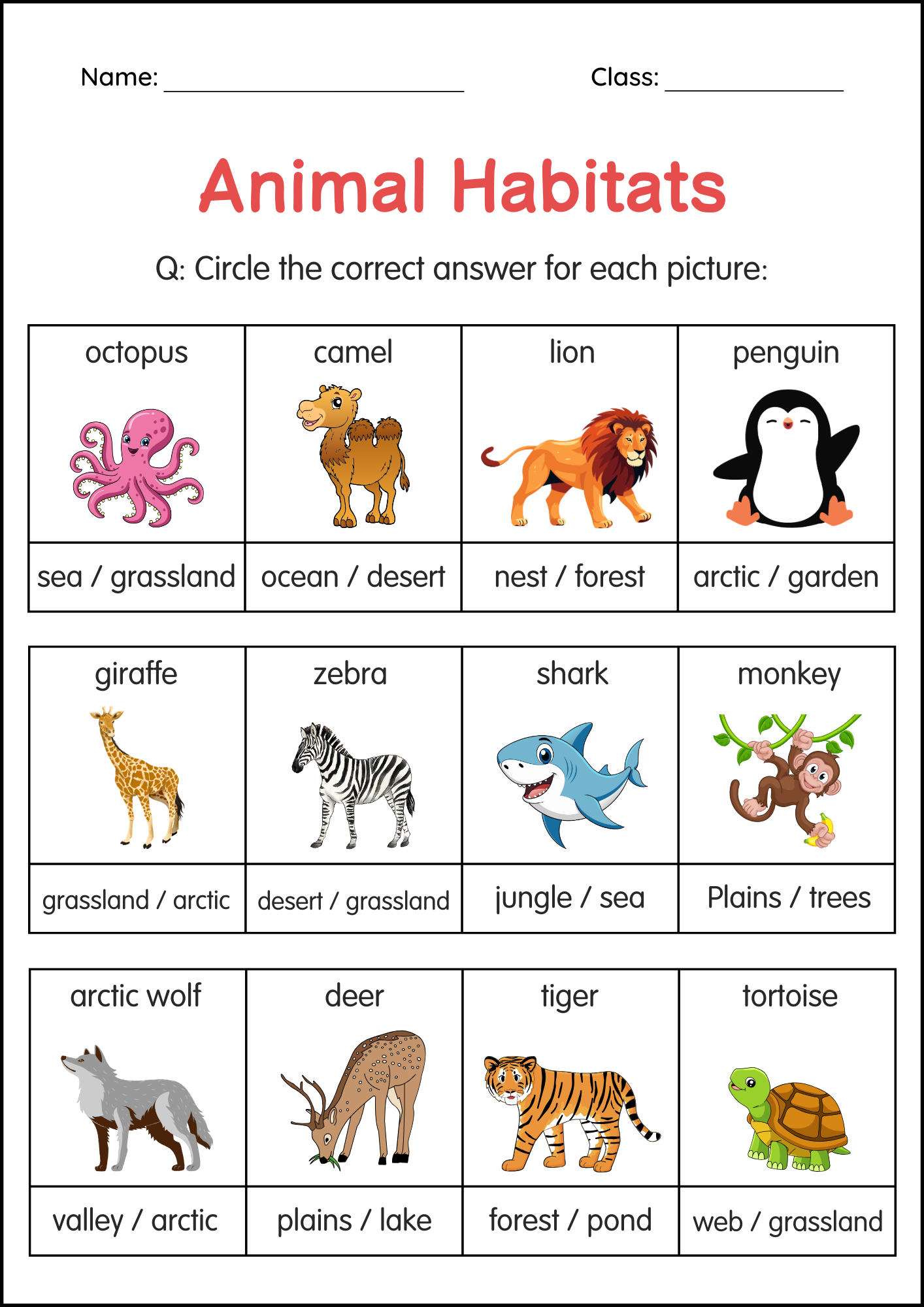 Printable Animal Habitats Worksheets Habitat Of Animals Activity For Grade 3 Made By Teachers Printable Animal Habitats Worksheets Habitat Of Animals Activity For Grade 3 Made By Teachers