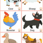Printable Flashcards For Kids Farm Animals Amax Kids