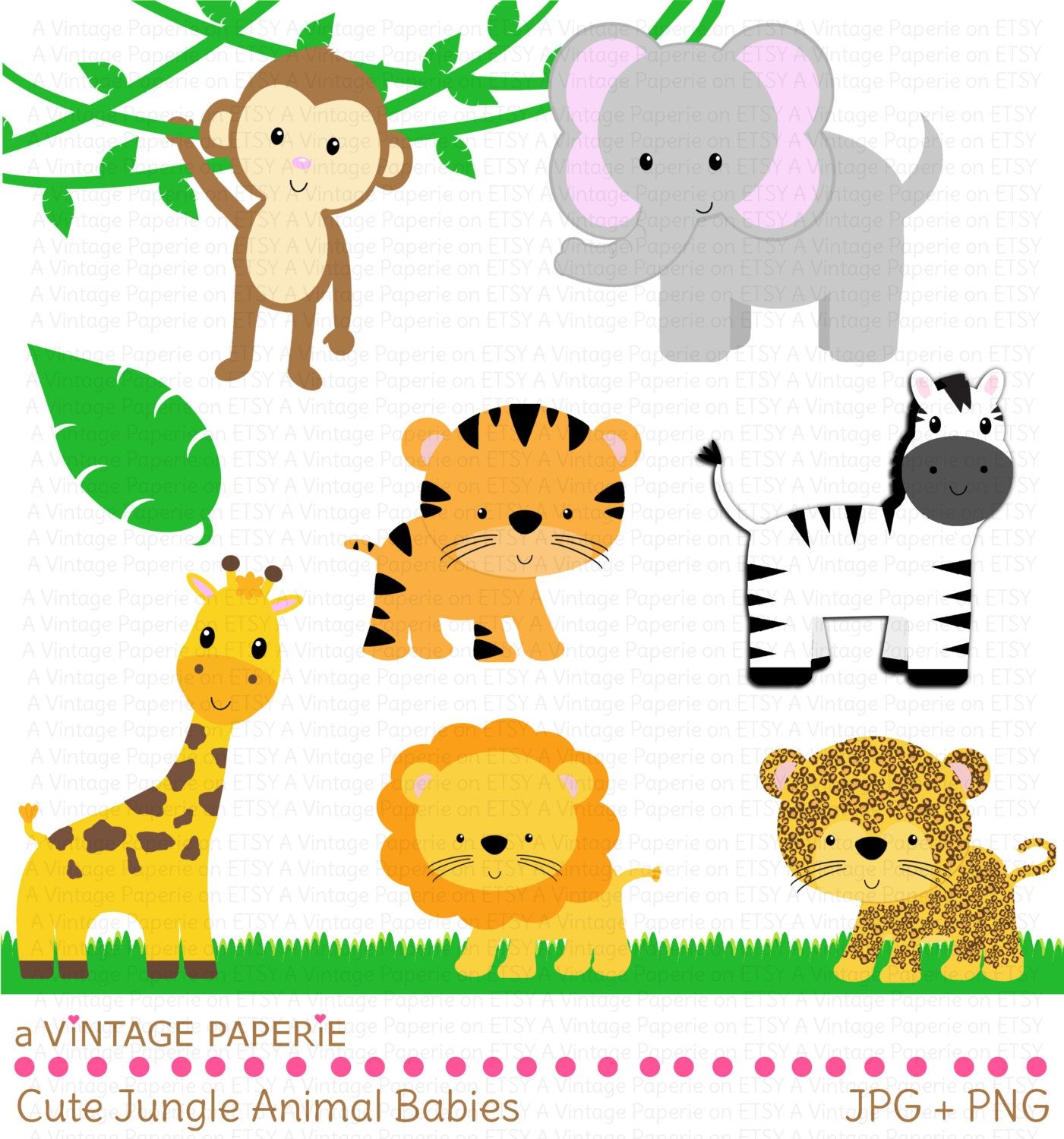 Printable Jungle Animals Printable Party Favors Printable Jungle Animals Printable Party Favors