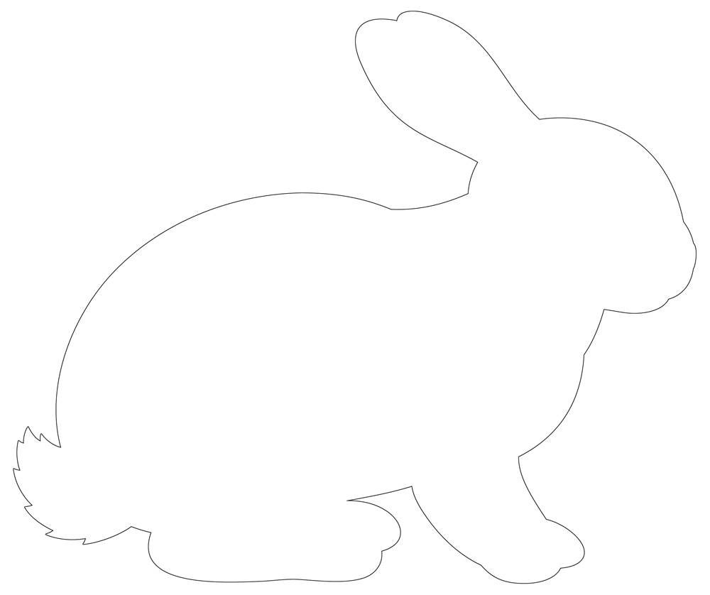 Rabbit Outline Amazing Printable Template