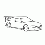 Racing Car Coloring Page A Free Sports Coloring Printable