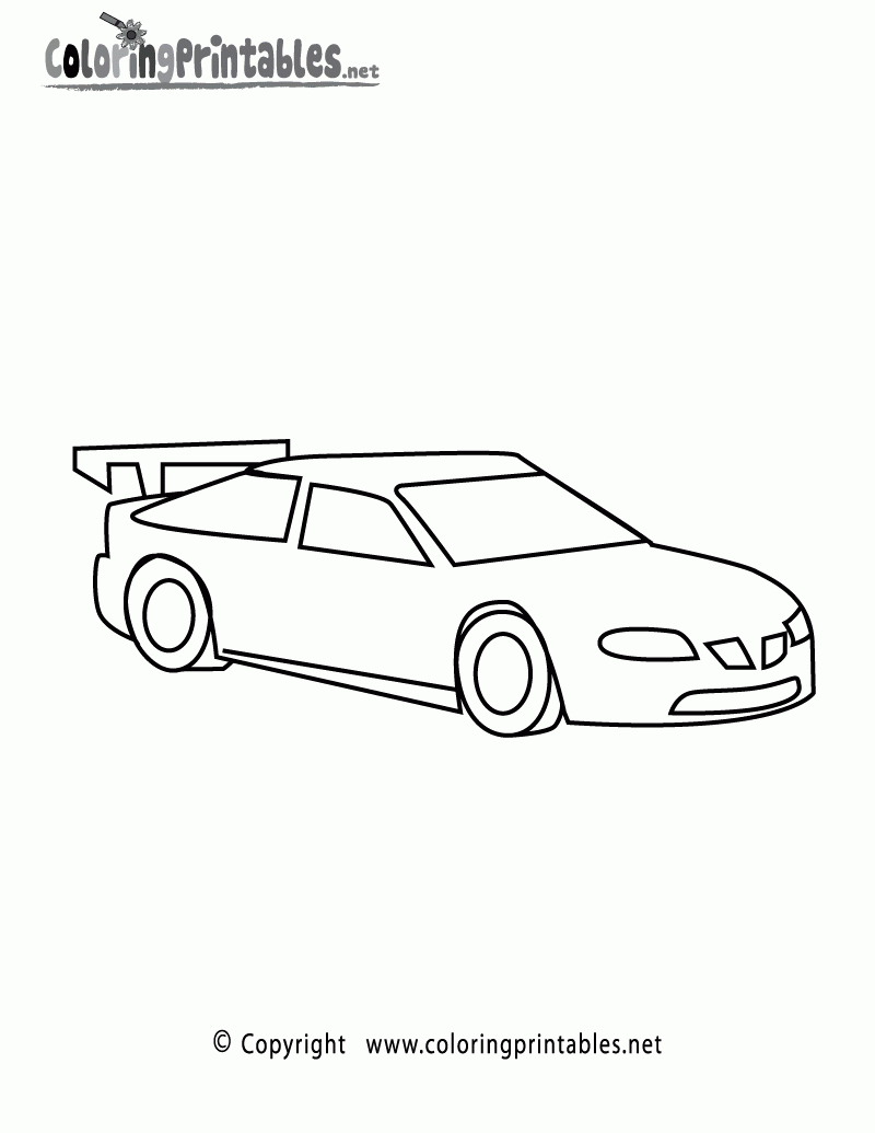 Racing Car Coloring Page A Free Sports Coloring Printable Racing Car Coloring Page A Free Sports Coloring Printable