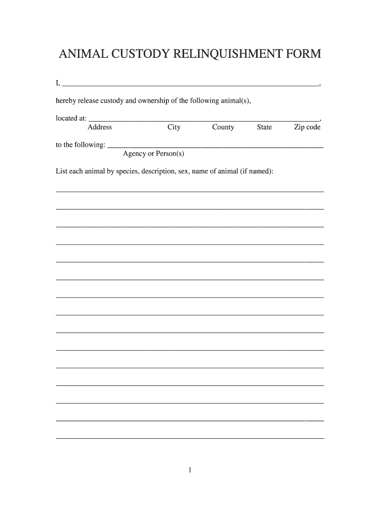 Relinquishment Form Agreement Fill Online Printable Fillable Blank PdfFiller Relinquishment Form Agreement Fill Online Printable Fillable Blank PdfFiller