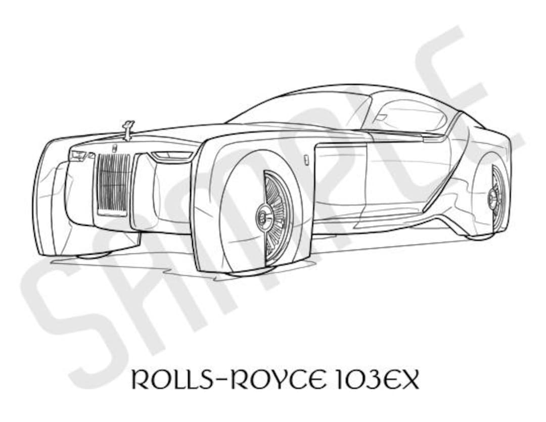 ROLLS ROYCE 103EX Concept Cars Adult Coloring Page Printable Coloring Pages Coloring Page Adults Digital Instant Download 2 Pages Etsy