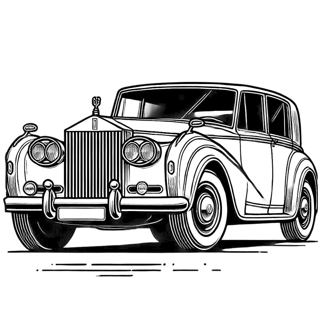 Rolls Royce Car Coloring Page