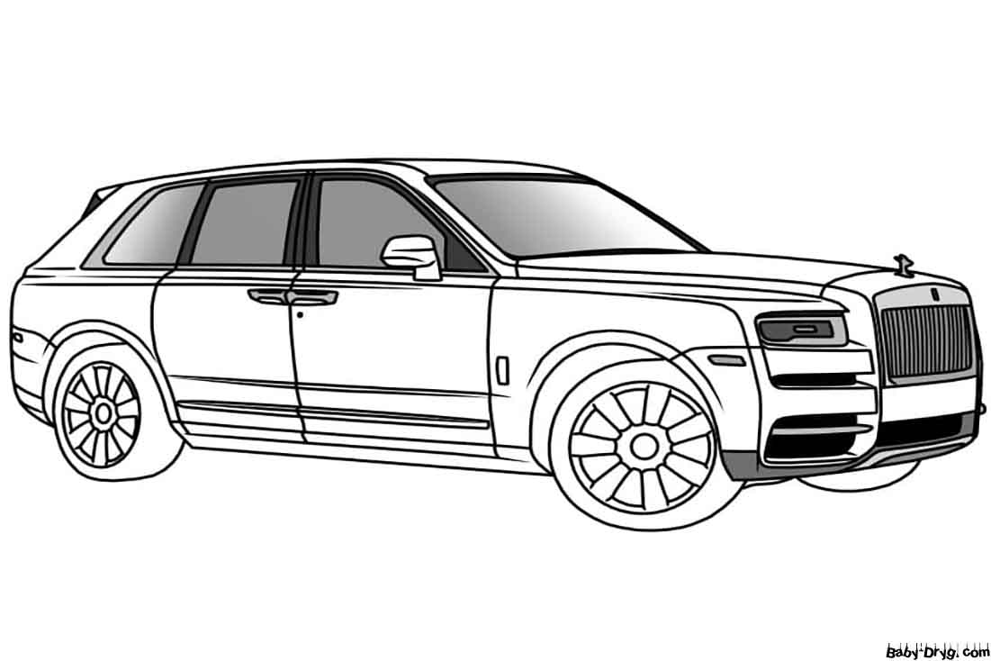 Rolls Royce Cullinan Coloring Page Coloring Rolls Royce