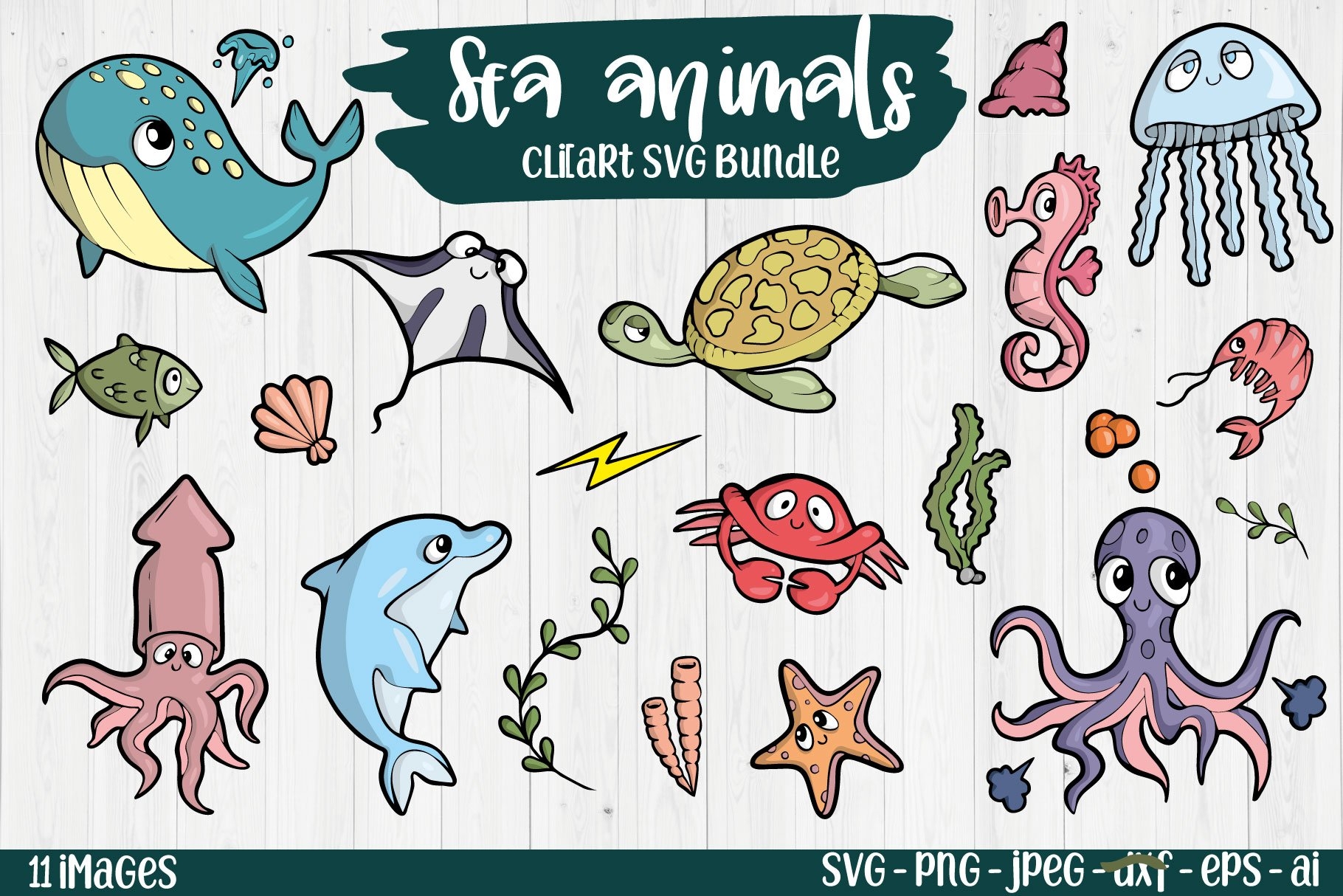 Sea Animals Printable Svg Bundle MasterBundles Sea Animals Printable Svg Bundle MasterBundles