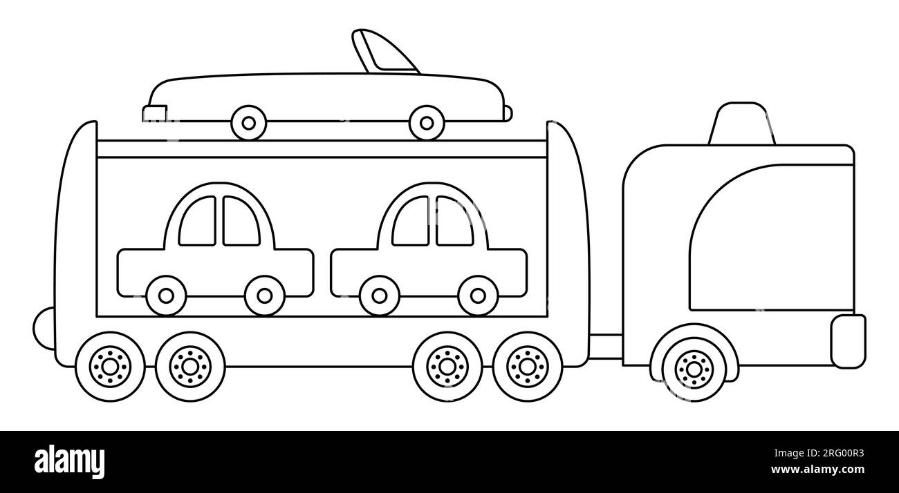 car transporter coloring page car transporter coloring page