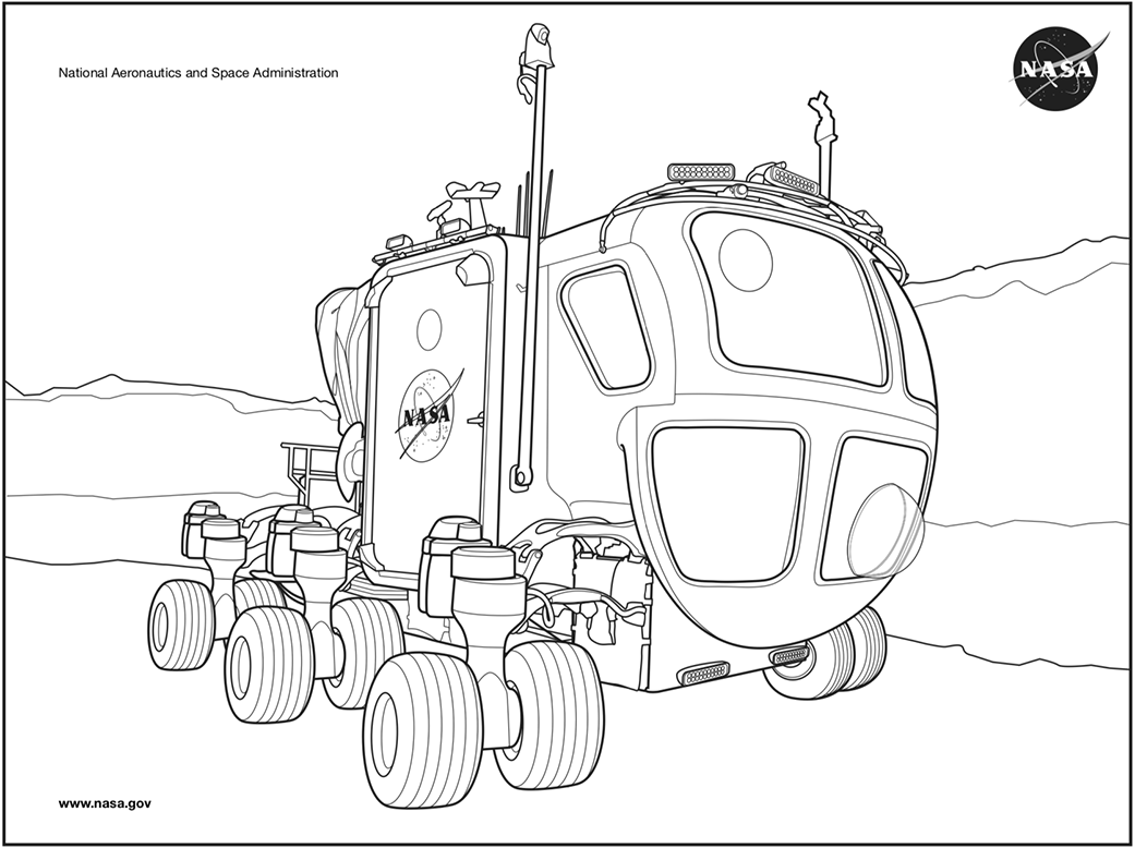 Space Exploration Vehicle Coloring Sheet NASA Space Exploration Vehicle Coloring Sheet NASA