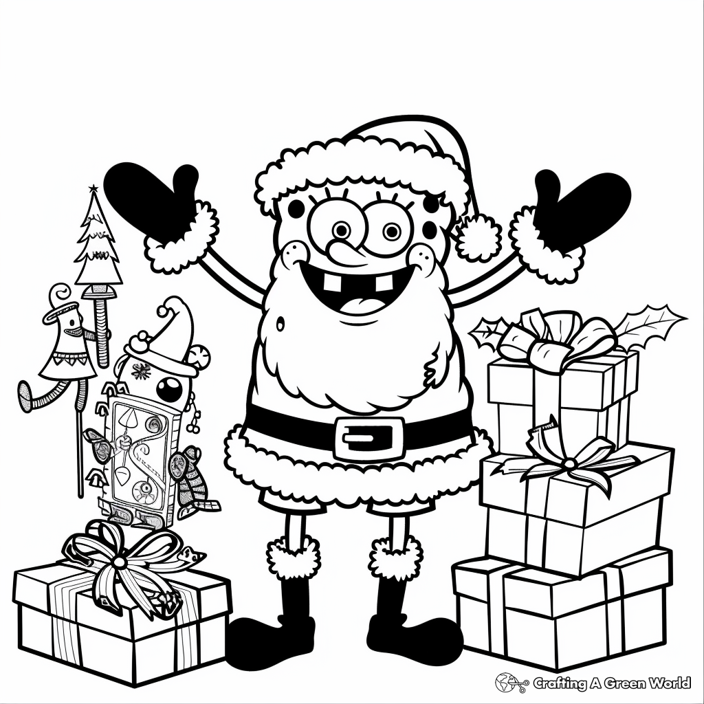 Spongebob Christmas Coloring Pages Free Printable Spongebob Christmas Coloring Pages Free Printable