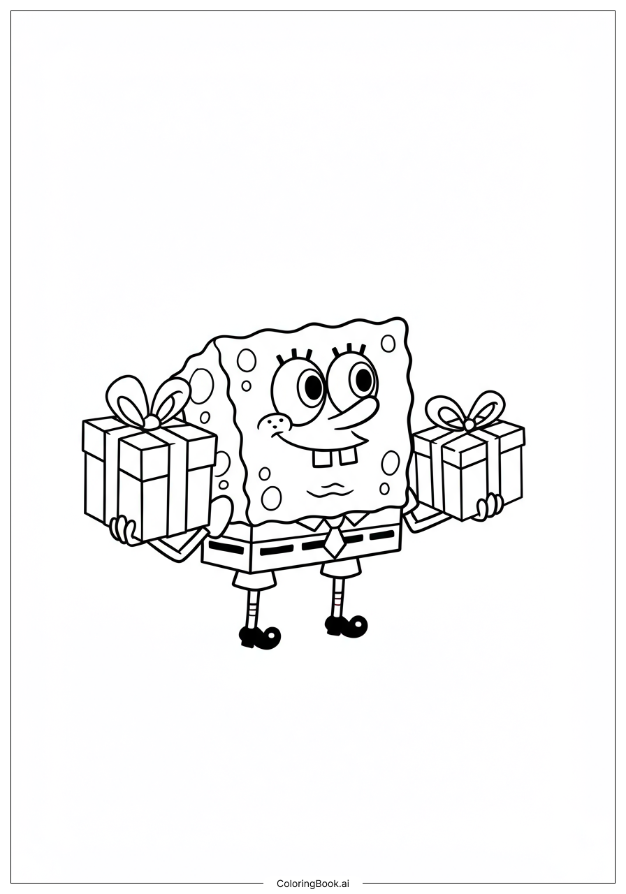 spongebob holiday coloring pages spongebob holiday coloring pages