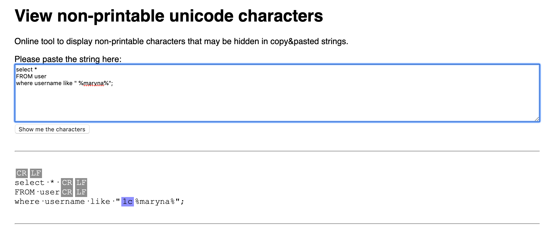 non printable unicode characters non printable unicode characters