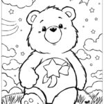 Stoner Care Bear Stargazing At Night 2 Coloring Page Free PDF PNG Printable