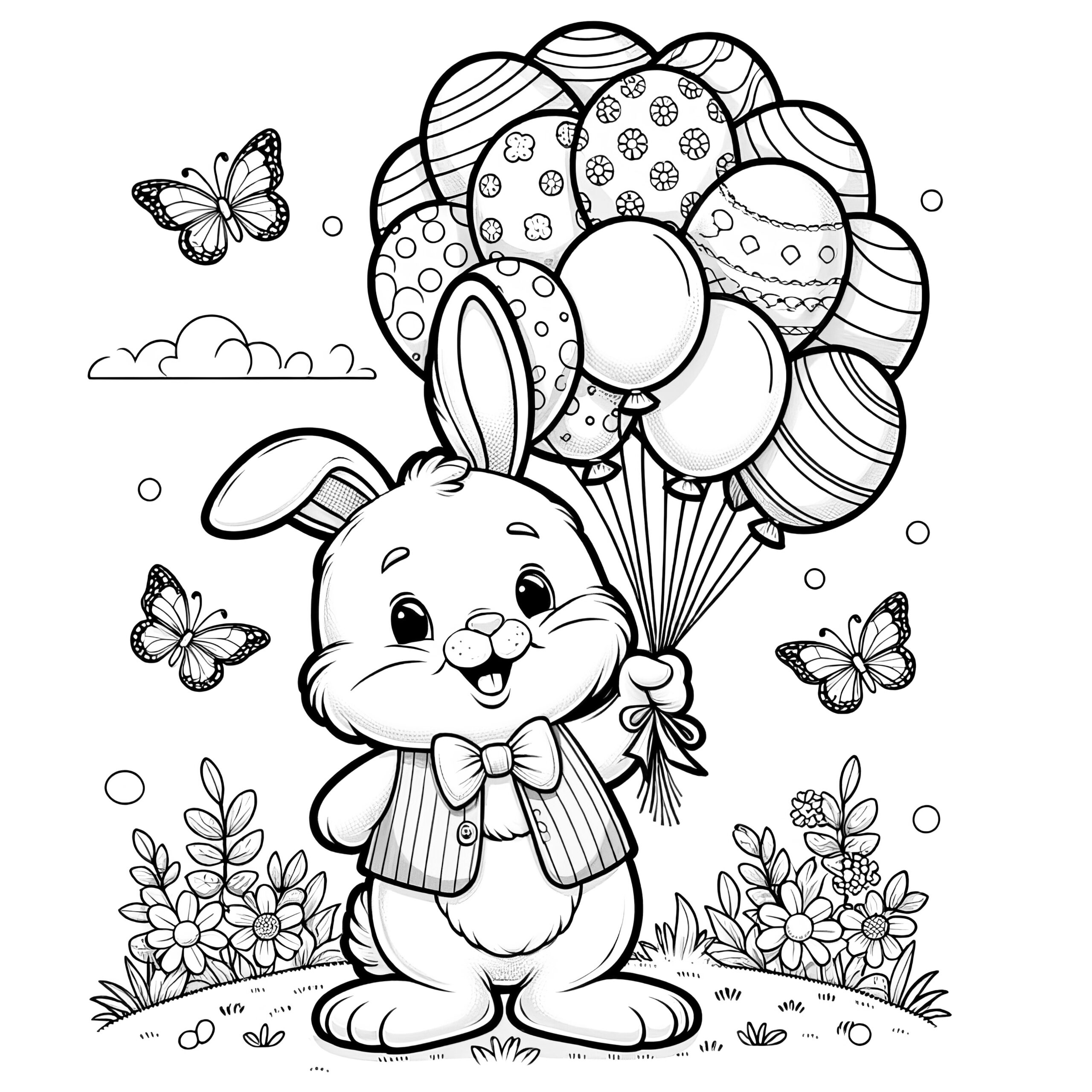 easter bunny coloring book pages easter bunny coloring book pages