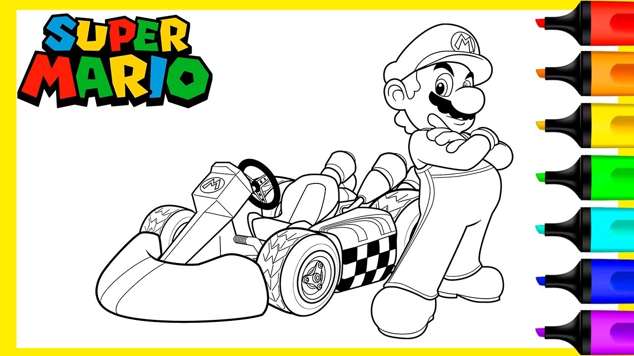 Super Mario Kart Coloring Pages Art And Coloring Fun YouTube Super Mario Kart Coloring Pages Art And Coloring Fun YouTube
