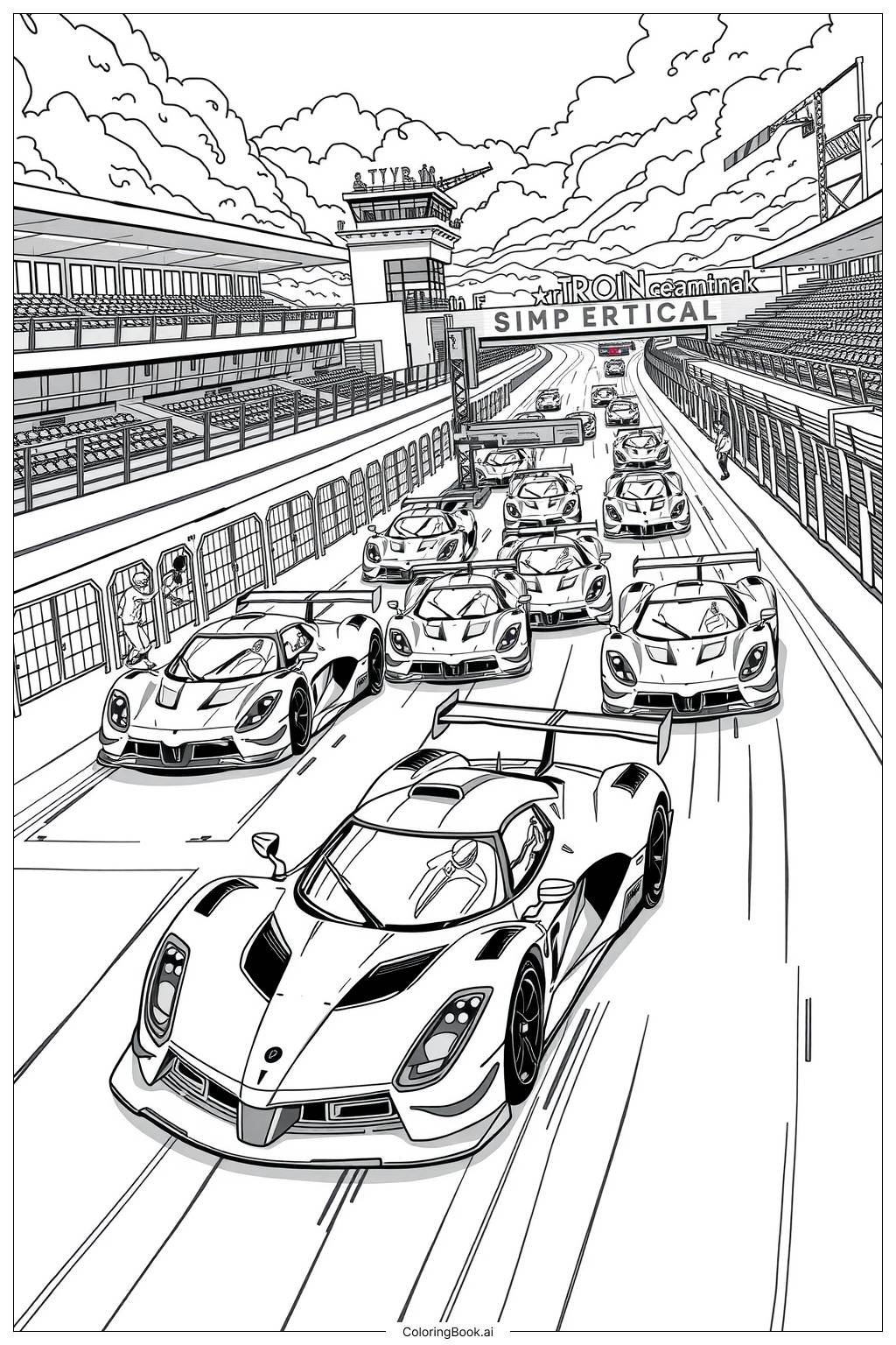 Supercar Ultimate Race Competition Coloring Page Free PDF PNG Printable Supercar Ultimate Race Competition Coloring Page Free PDF PNG Printable