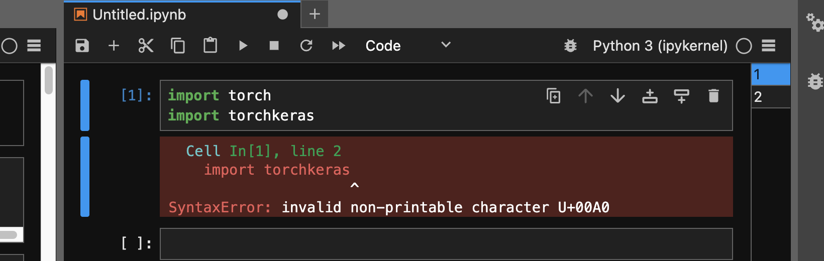 Syntax Error When I Use Jupyterlab In Google Chrome To Write Code It Raise SyntaxError Invaild Non printable Character U 00A0 But Safari Has Not This Problem Stack Overflow Syntax Error When I Use Jupyterlab In Google Chrome To Write Code It Raise SyntaxError Invaild Non printable Character U 00A0 But Safari Has Not This Problem Stack Overflow