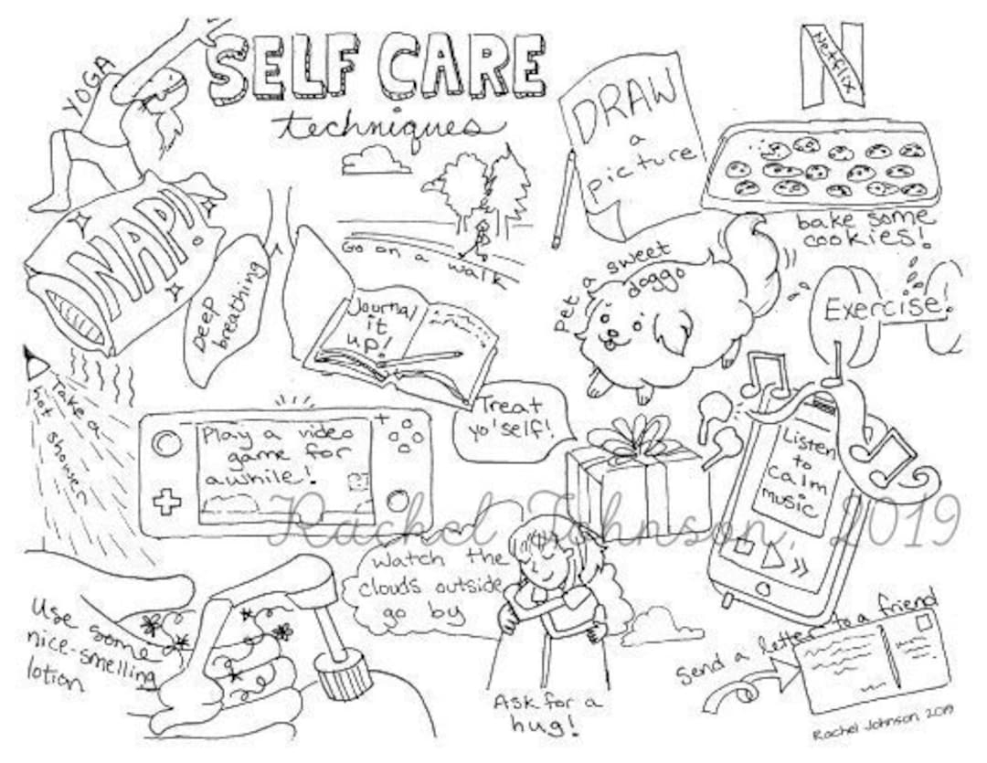 self care coloring pages self care coloring pages