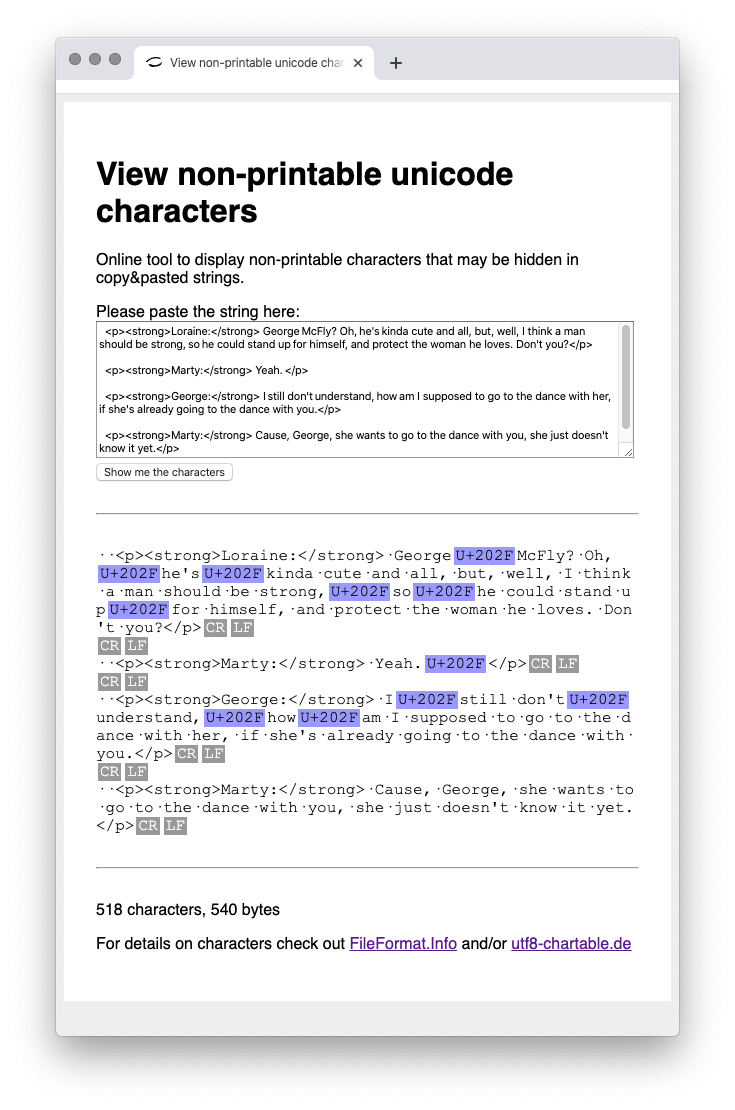 View non printable characters Qreativbox View non printable characters Qreativbox