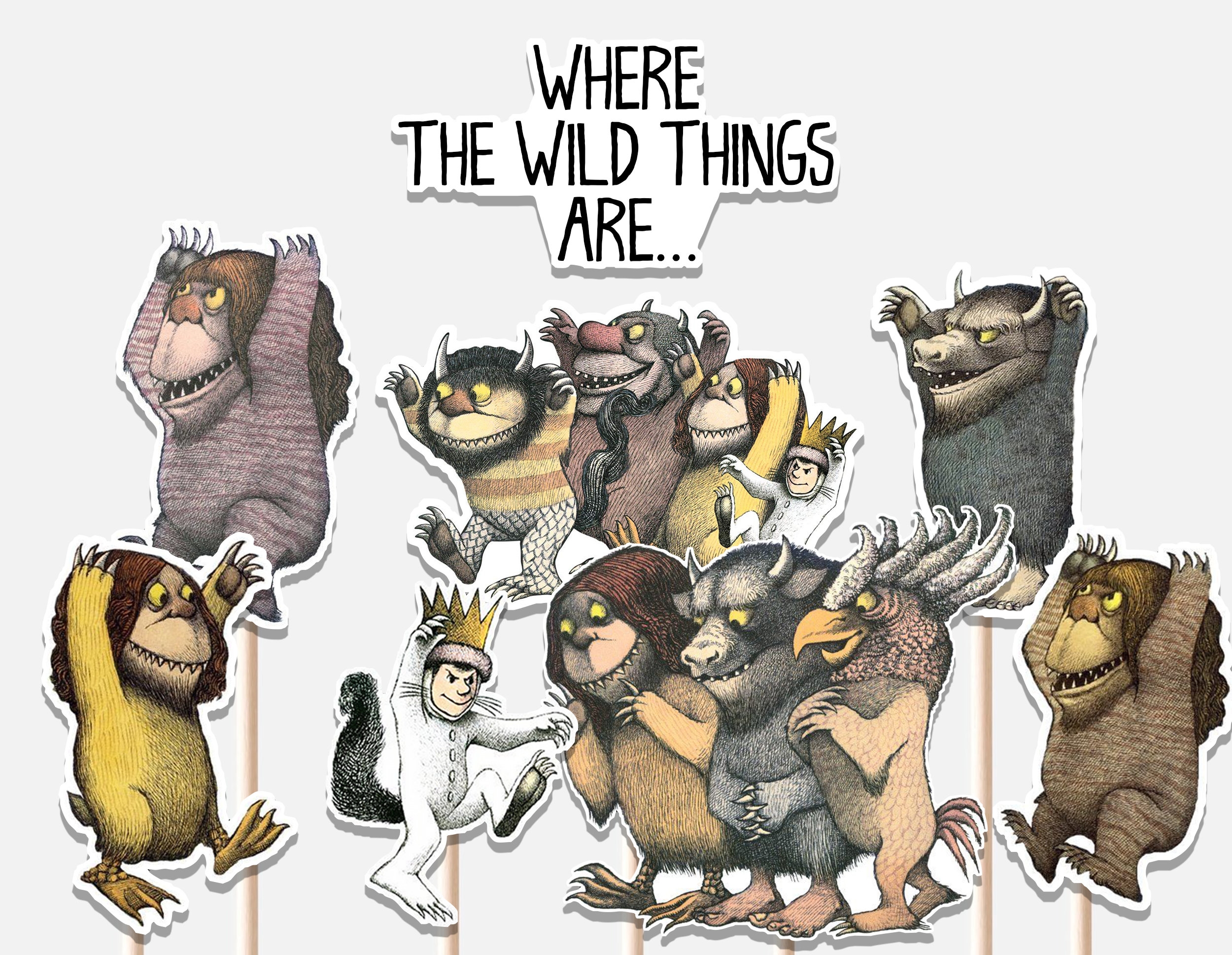 Where The Wild Things Are Centerpieces Wild One First Birthday Let The Wild Rumpus Start Cutouts Cake Topper Printable Digital Etsy Where The Wild Things Are Centerpieces Wild One First Birthday Let The Wild Rumpus Start Cutouts Cake Topper Printable Digital Etsy