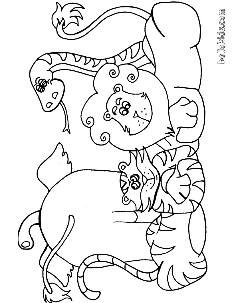 Wild Animal Coloring Pages Hellokids Wild Animal Coloring Pages Hellokids
