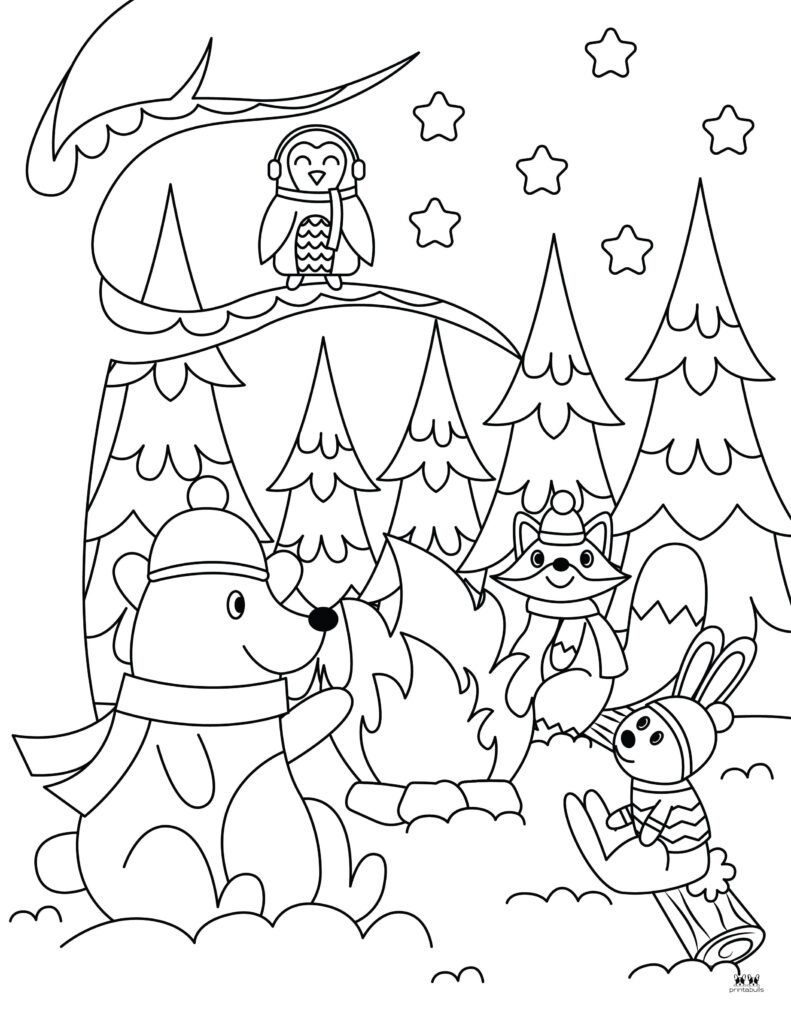winter animals coloring pages printable winter animals coloring pages printable
