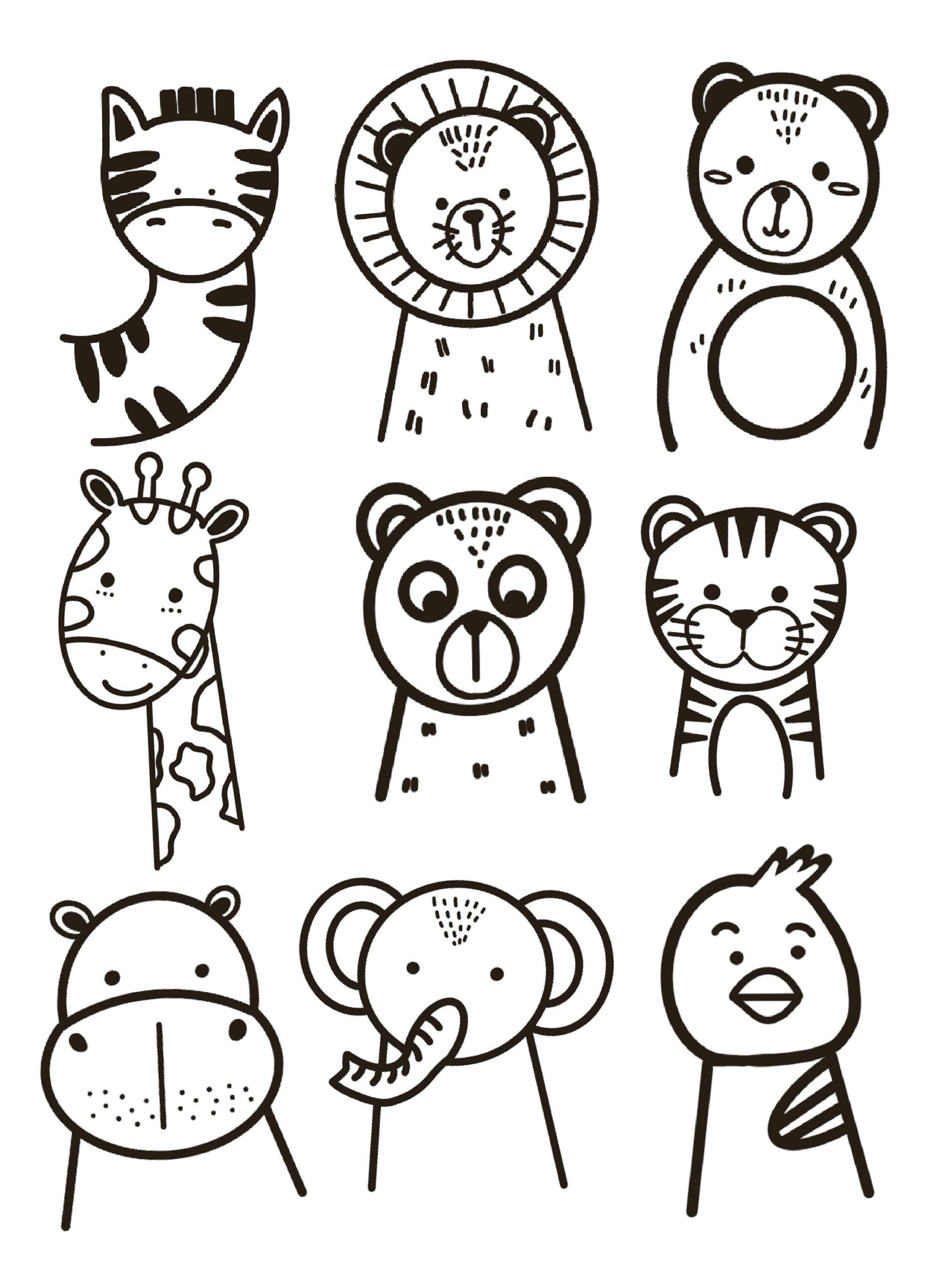 Zoo Animal Coloring Page Kids Printable Activity digital Download Etsy Zoo Animal Coloring Page Kids Printable Activity digital Download Etsy