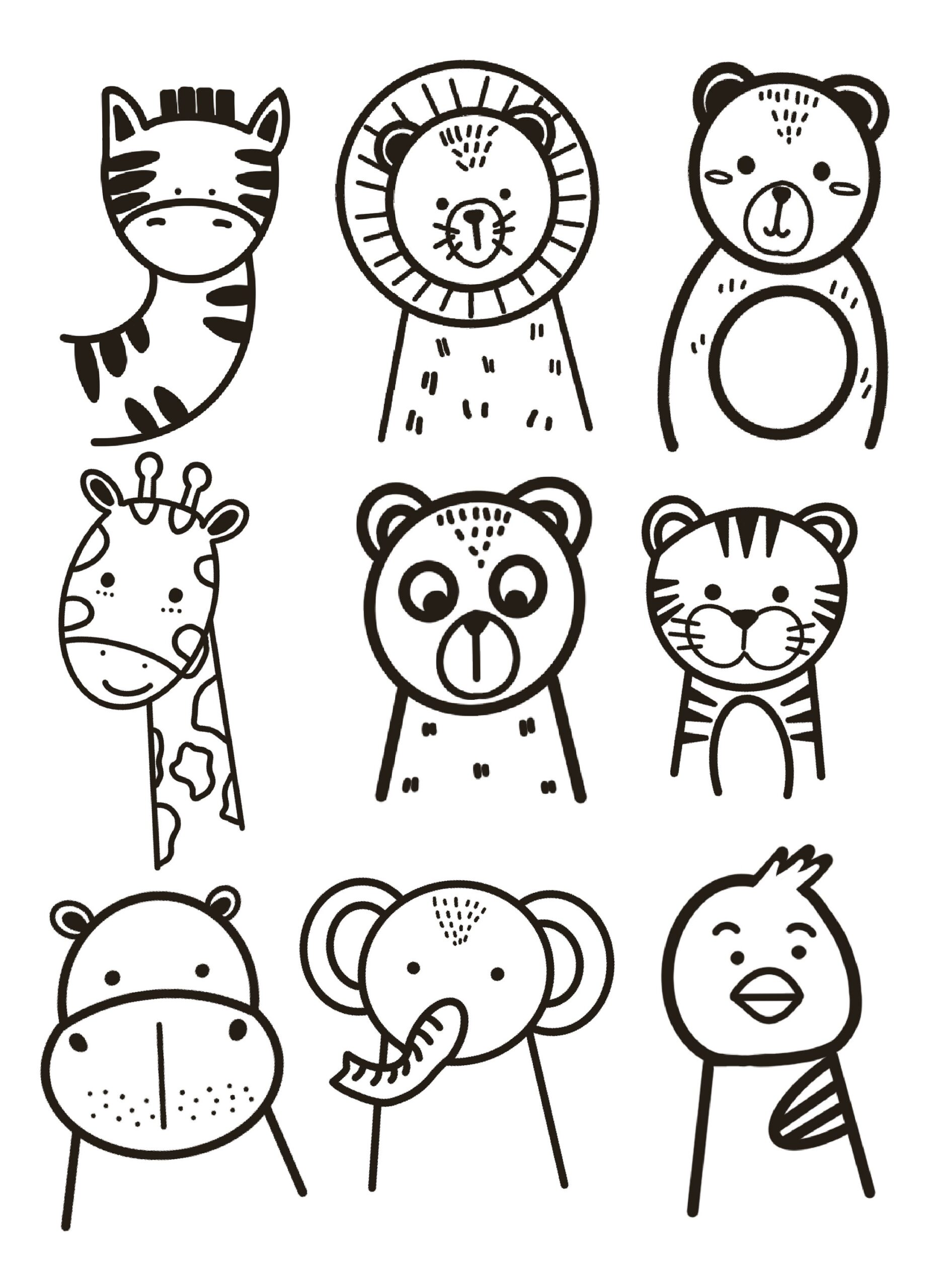 Zoo Animal Coloring Page Kids Printable Activity digital Download Etsy Zoo Animal Coloring Page Kids Printable Activity digital Download Etsy