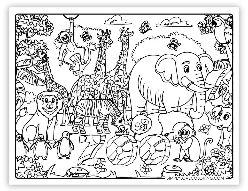 printable jungle animals coloring pages printable jungle animals coloring pages