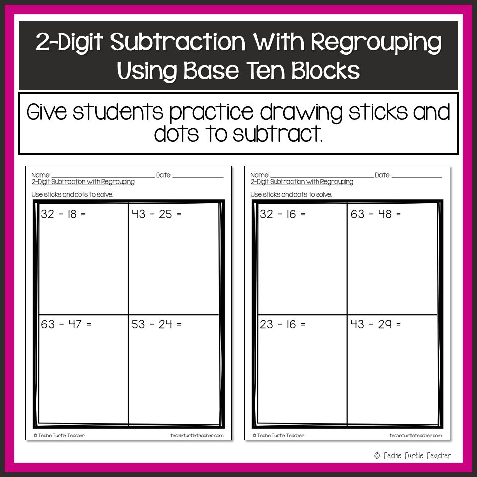 2 digit subtraction with regrouping worksheets 2 digit subtraction with regrouping worksheets