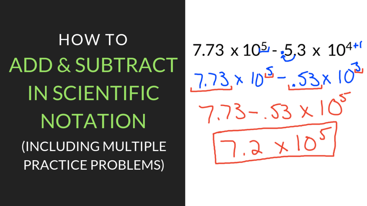 Adding And Subtracting In Scientific Notation Worksheet Practice And Video Adding And Subtracting In Scientific Notation Worksheet Practice And Video