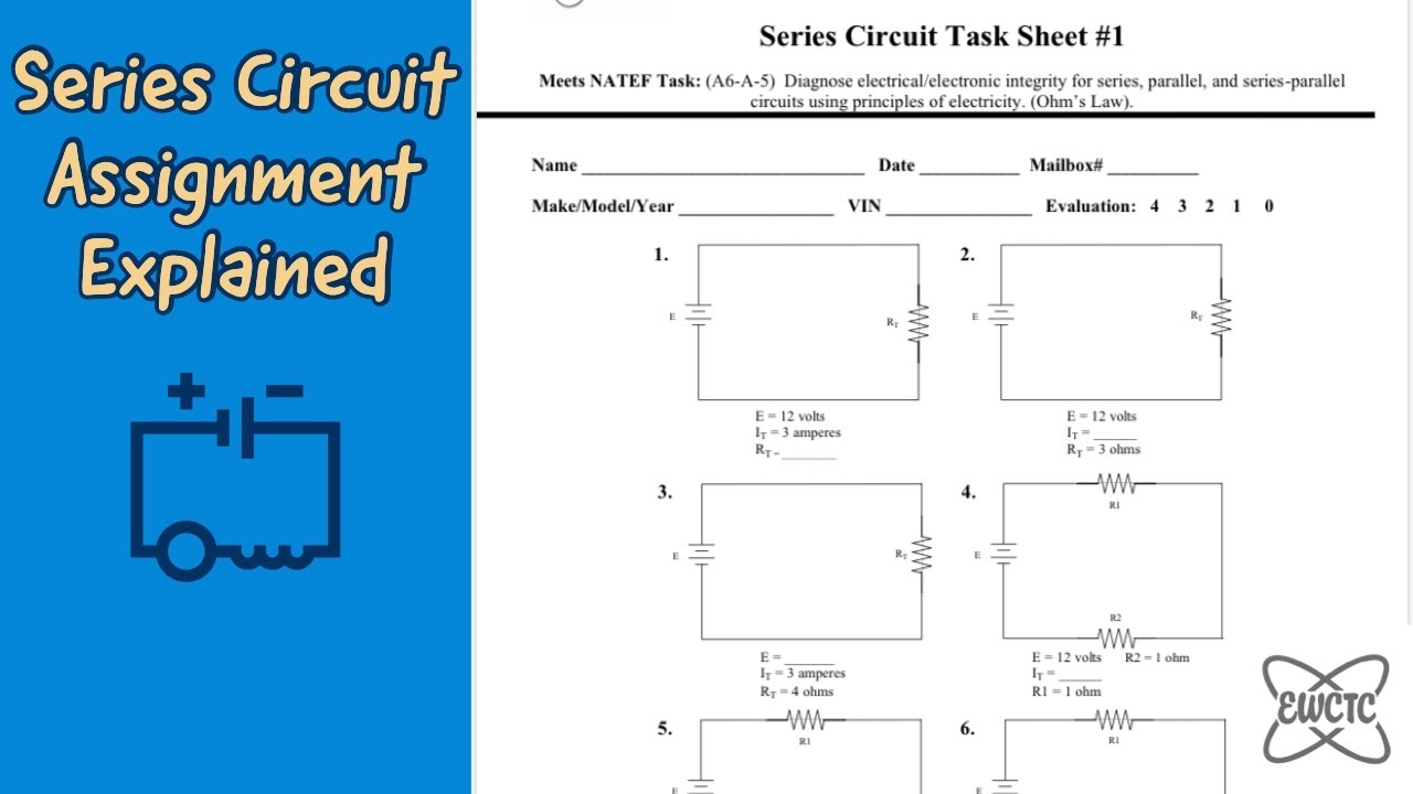 EWCTC Auto Tech Series Circuit Worksheet Helping Session YouTube EWCTC Auto Tech Series Circuit Worksheet Helping Session YouTube