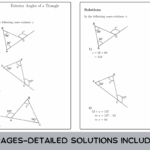 Exterior Angle Theorem Worksheet with Solutions Teaching Resources
