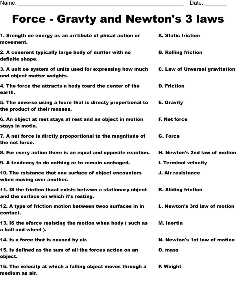 newton's laws of motion worksheet newton's laws of motion worksheet