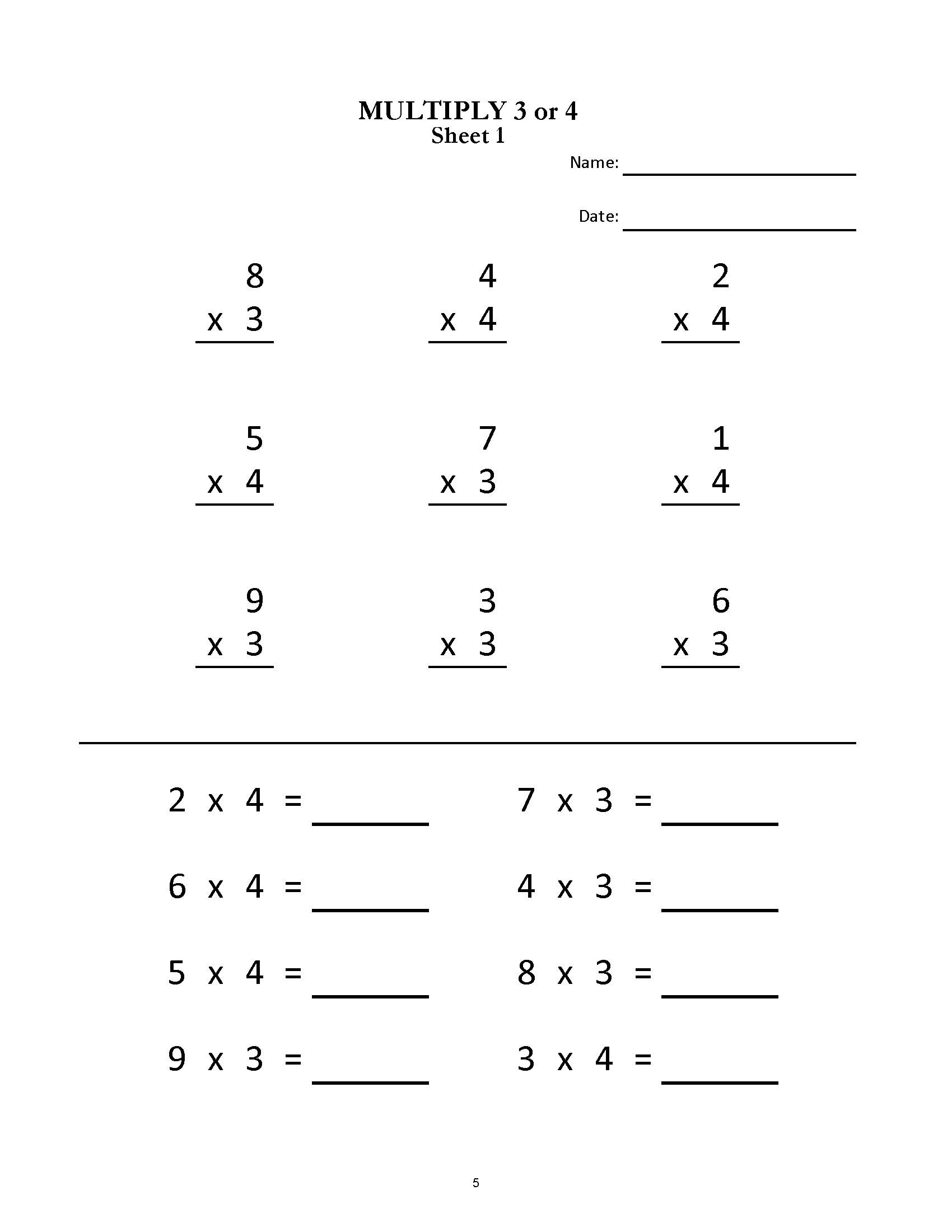 Grade 2 3 Multiplication Worksheets 20 Printable Math Sheets PDF Etsy Grade 2 3 Multiplication Worksheets 20 Printable Math Sheets PDF Etsy