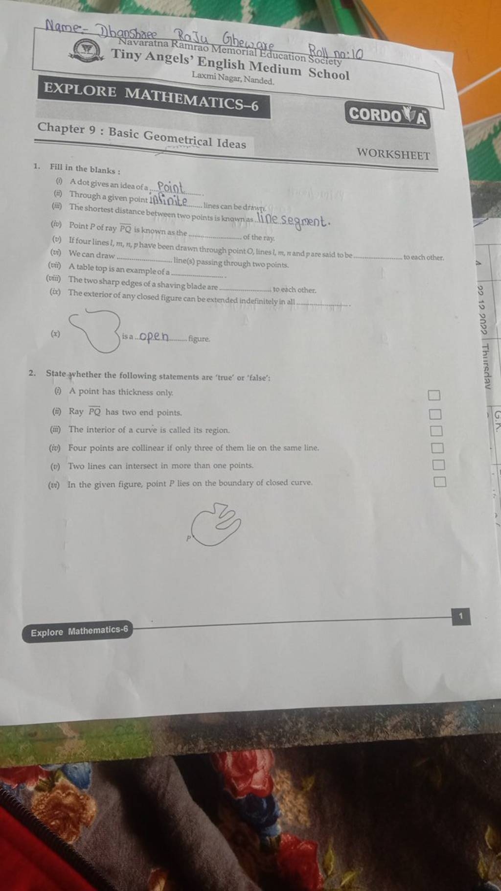 Name Dhanshree RaJu Gheware Roll No 10 Tiny Angels English Medium Sch Name Dhanshree RaJu Gheware Roll No 10 Tiny Angels English Medium Sch