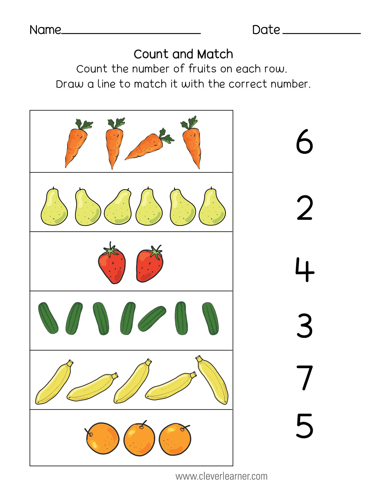 Number Matching Counting And Number Writing Worksheets Number Matching Counting And Number Writing Worksheets