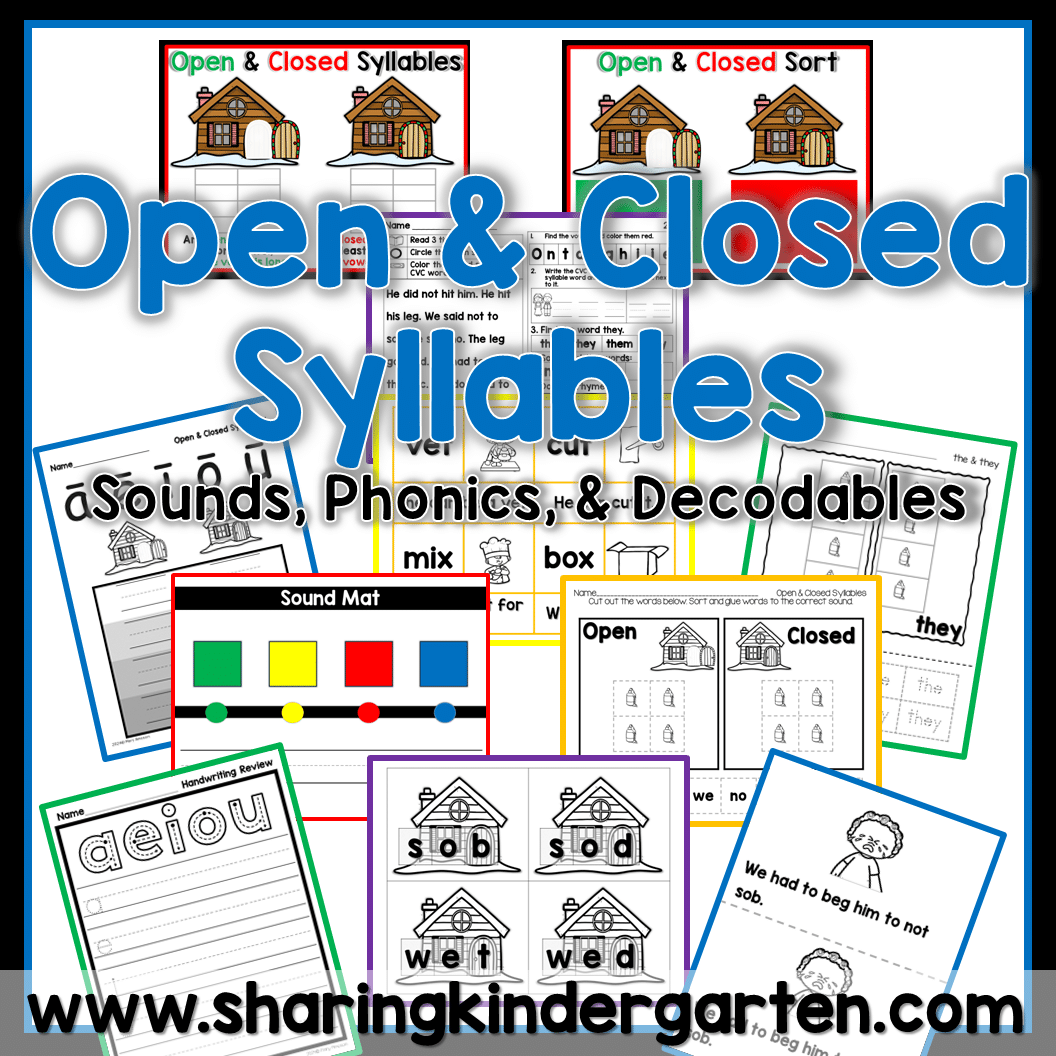 Open Closed Syllables Worksheet Open Closed Syllables Printables Phonics Sharing Kindergarten Open Closed Syllables Worksheet Open Closed Syllables Printables Phonics Sharing Kindergarten
