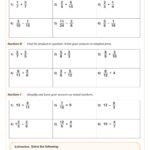 Operations With Fractions A Worksheet 5th Grade PDF Worksheets Cazoom Math
