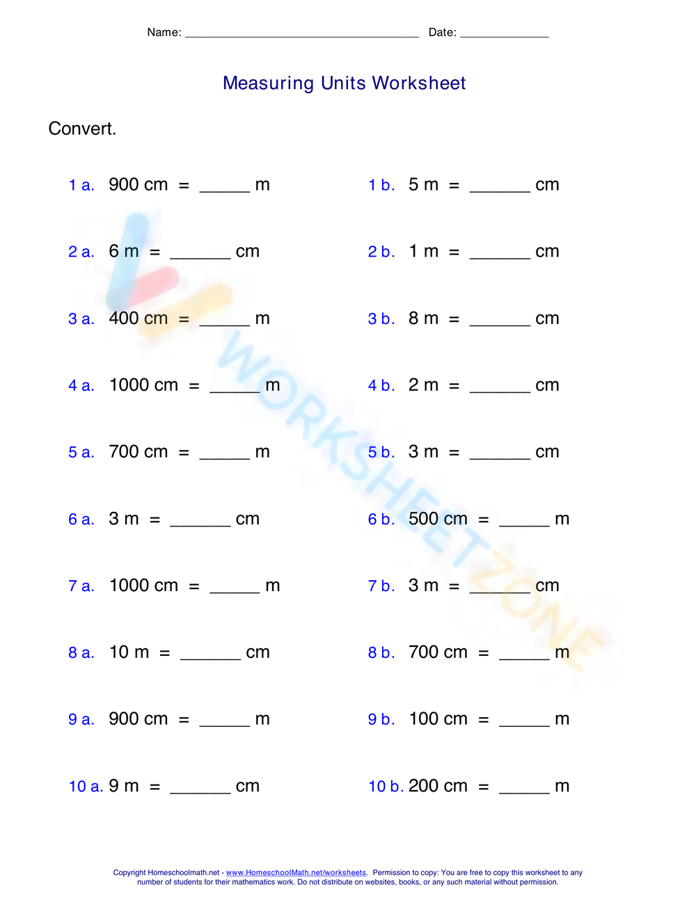 Printable Converting Metric Units Worksheets Printable Converting Metric Units Worksheets