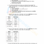 Printable Grade 9 Codominance Blood Types Worksheets Download