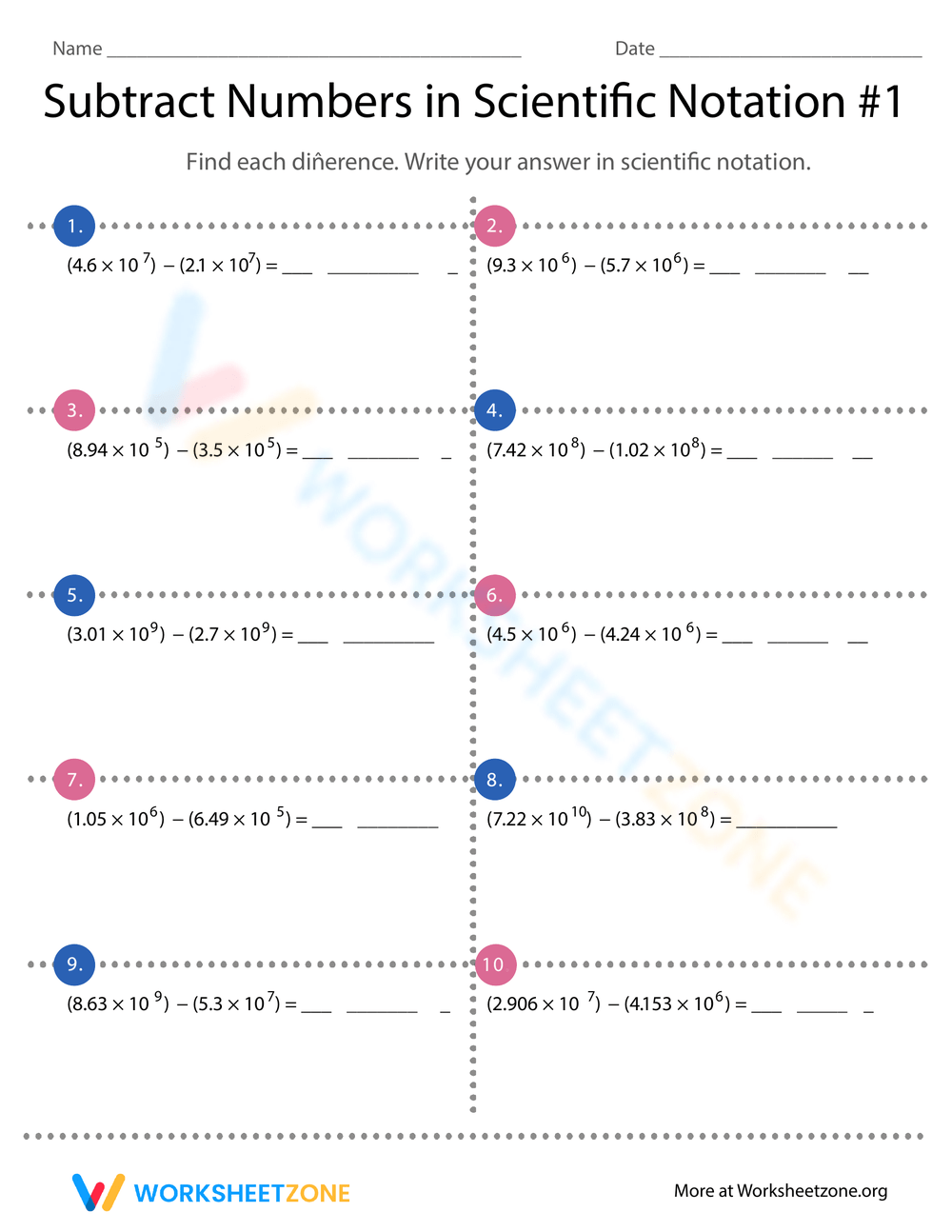 Printable Scientific Notation Worksheets Download Printable Scientific Notation Worksheets Download