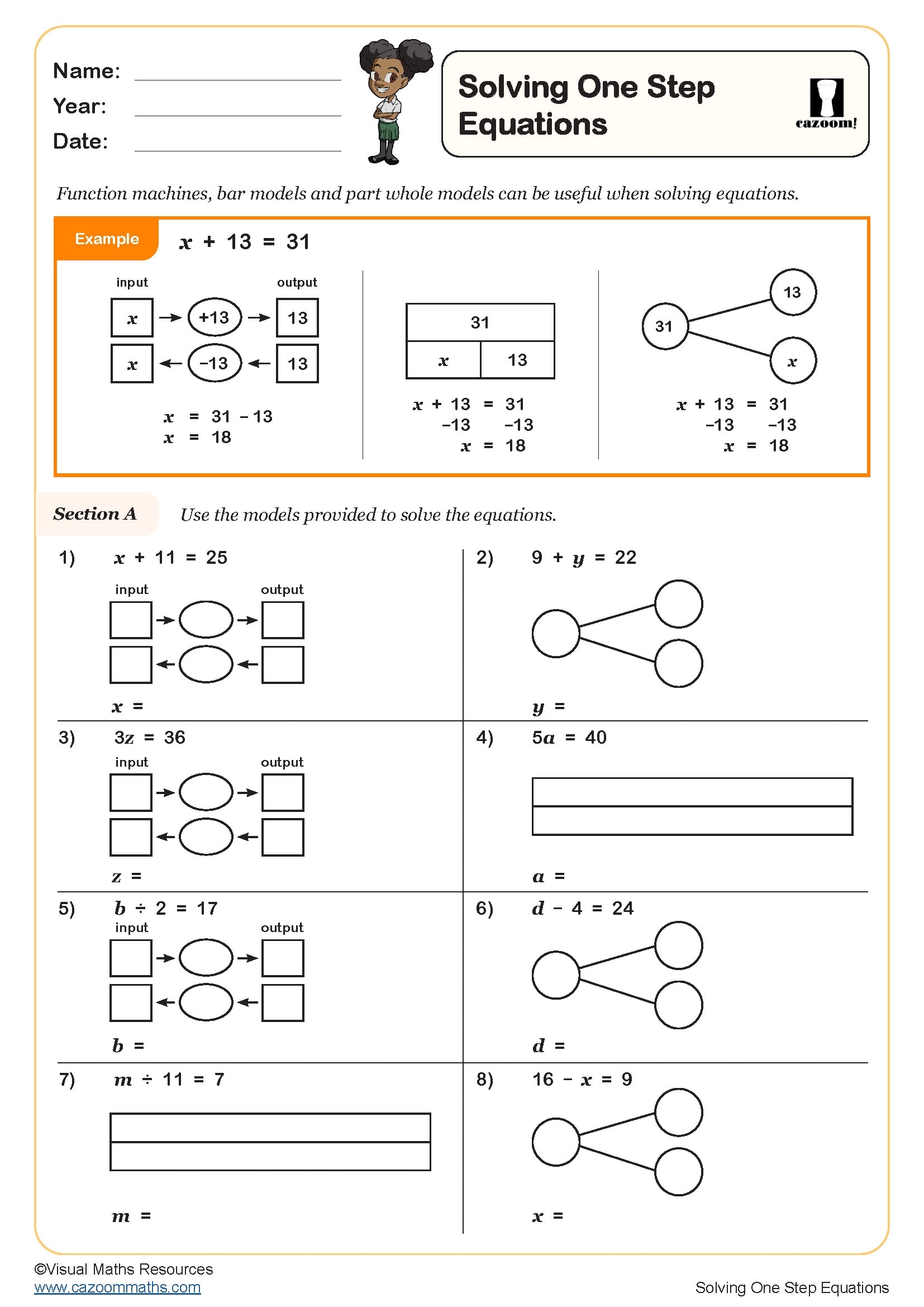 two step equation worksheets two step equation worksheets