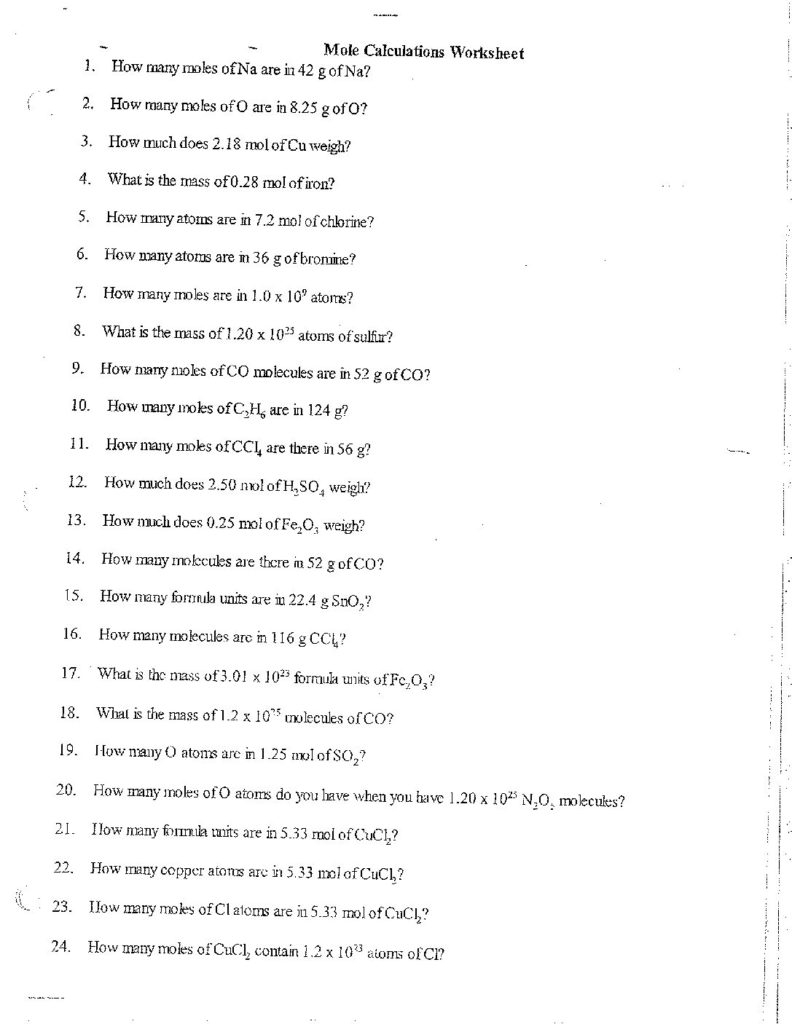 Topic 6 Mole Calculations Worksheet cglass St Mary s Springs Academy Topic 6 Mole Calculations Worksheet cglass St Mary s Springs Academy