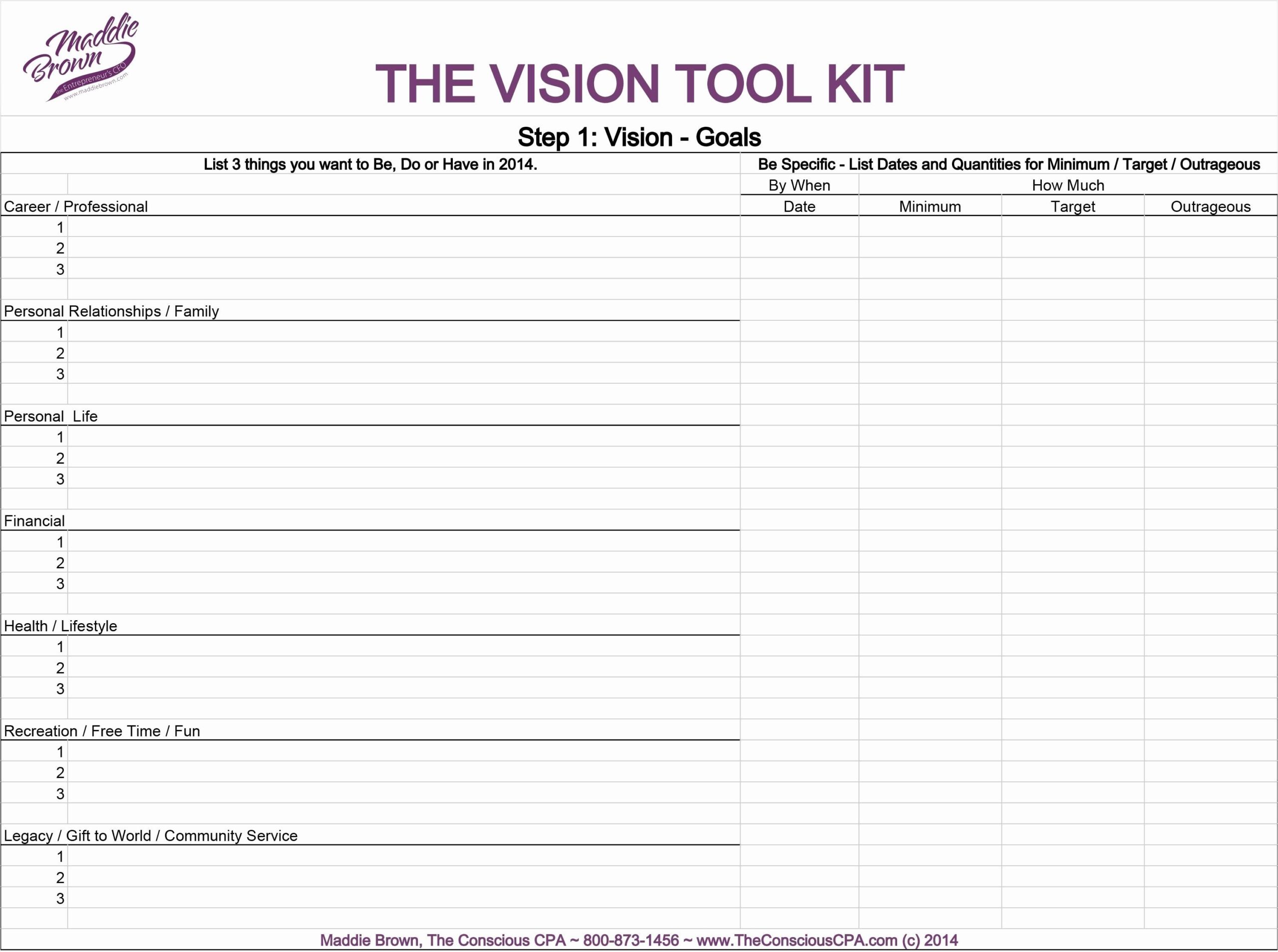 Twelve Steps Worksheets